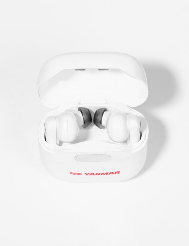 Weiße TWS-Kopfhörer