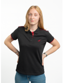 Women's black polo shirt -...