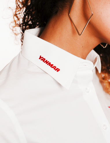 White embroidered shirt -...