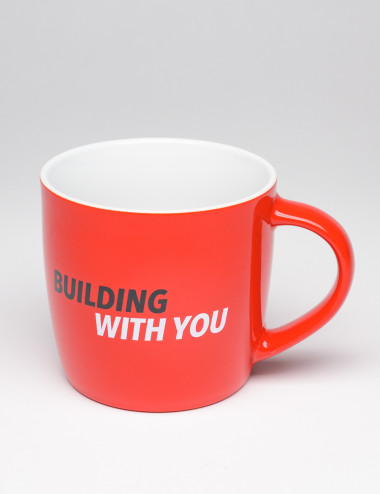 Tazza rossa "Building With...