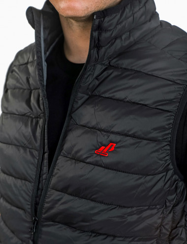 Buy Men Black Solid Sleeveless Casual Jacket Online - 783653